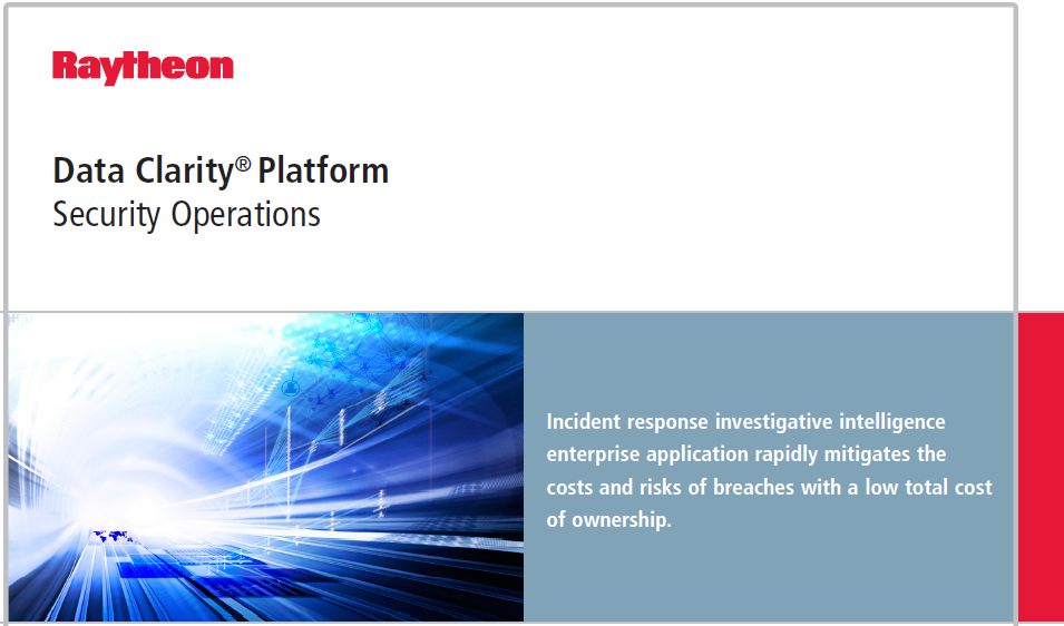 Data Clarity Security Operations Datasheet Data Clarity Security Operations Datasheet